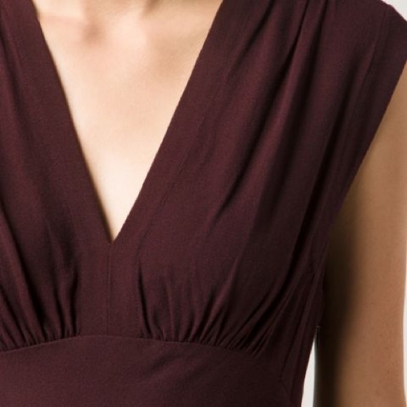 $350 L’Agence Maroon 70's Evening Dress Size 0 - Picture 3 of 6